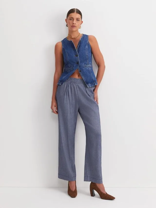 Sportscraft Boxing Dale Sale Rosa Straight Linen Pant