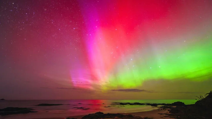 Aurora Australis Solar Flare