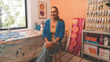 Bayley Mifsud in her studio
