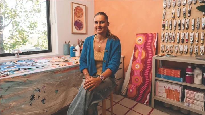 Bayley Mifsud in her studio