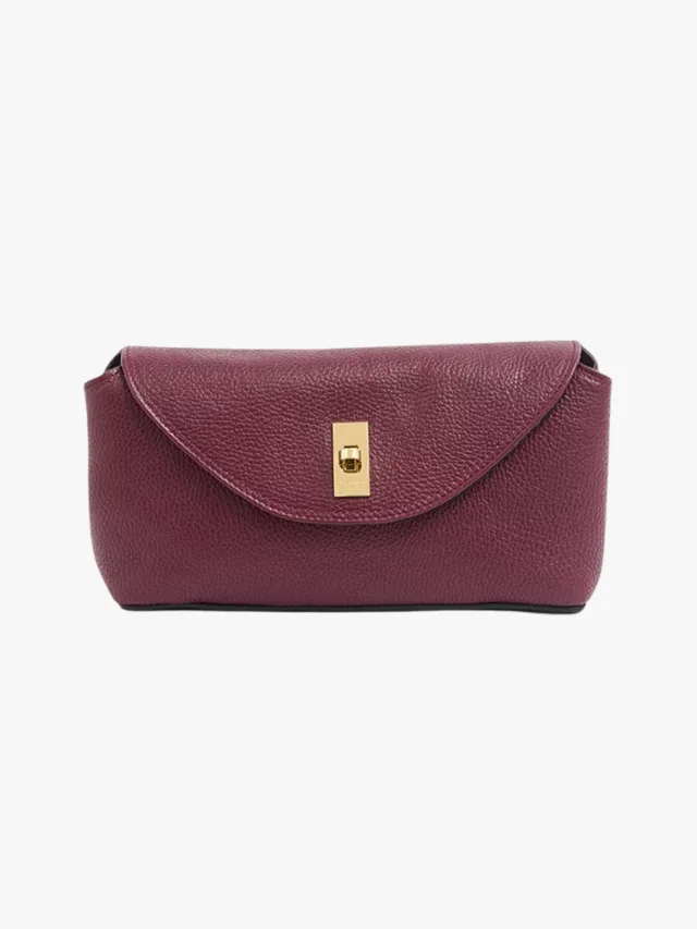 VESTIRSI Sloane Bordeaux Leather Convertible Clutch