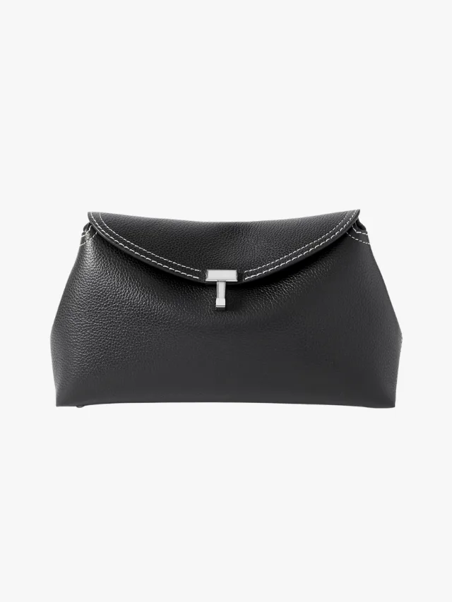 TOTEME T-Lock Leather Clutch