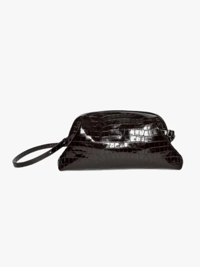 ARKET Croco-Embossed Clutch