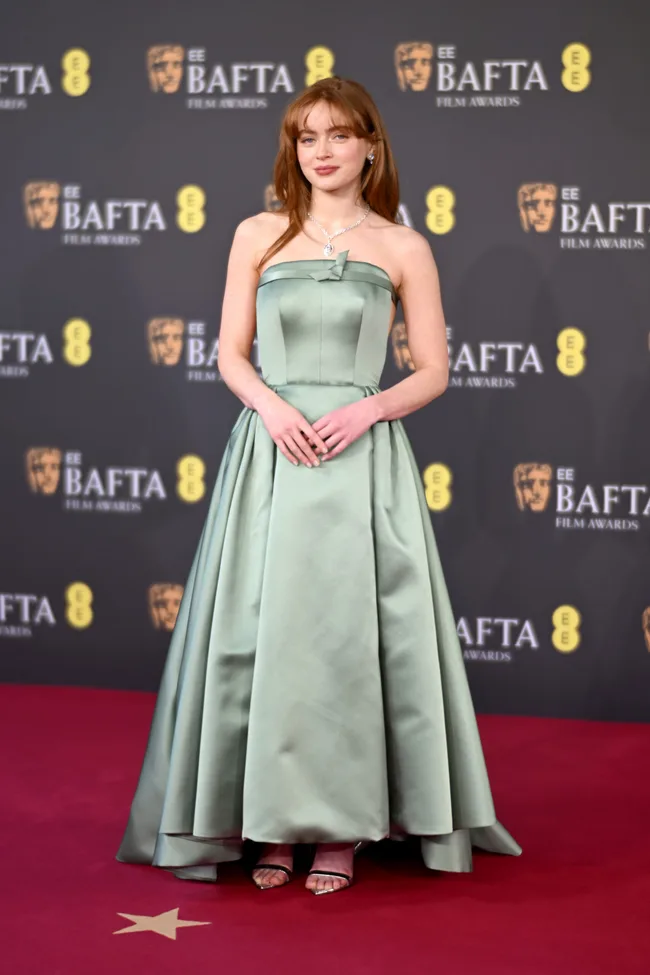 LONDON, ENGLAND - FEBRUARY 22: Sadie Sink attends the 2026 EE BAFTA Film Awards at The Royal Festival Hall on February 22, 2026 in London, England. (Photo by Samir Hussein/WireImage)