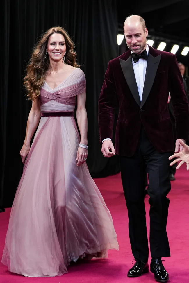 LONDON, ENGLAND - FEBRUARY 22: Catherine, Princess of Wales and William, Prince of Wales attend the 2026 EE BAFTA Film Awards at The Royal Festival Hall on February 22, 2026 in London, England. (Photo by Scott Garfitt/BAFTA via Getty Images)