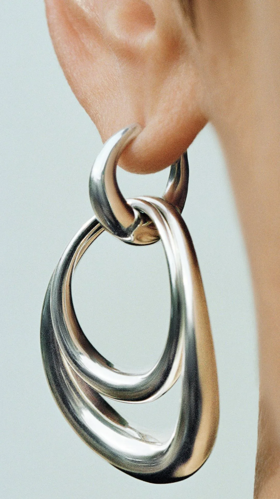Georg Jensen Offspring double element earring in silver