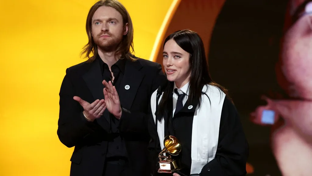 Billie Eilish accepts 2026 Grammy award