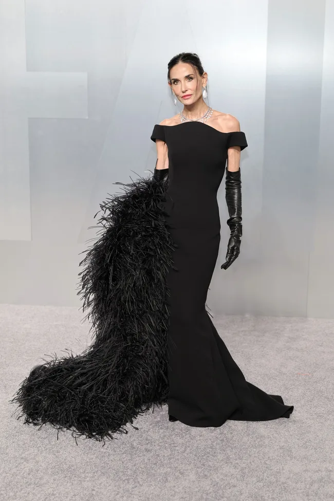 LOS ANGELES, CALIFORNIA - MARCH 15: Demi Moore attends the 2026 Vanity Fair Oscar Party Hosted By Mark Guiducci at Los Angeles County Museum of Art on March 15, 2026 in Los Angeles, California. (Photo by Neilson Barnard/Getty Images)
