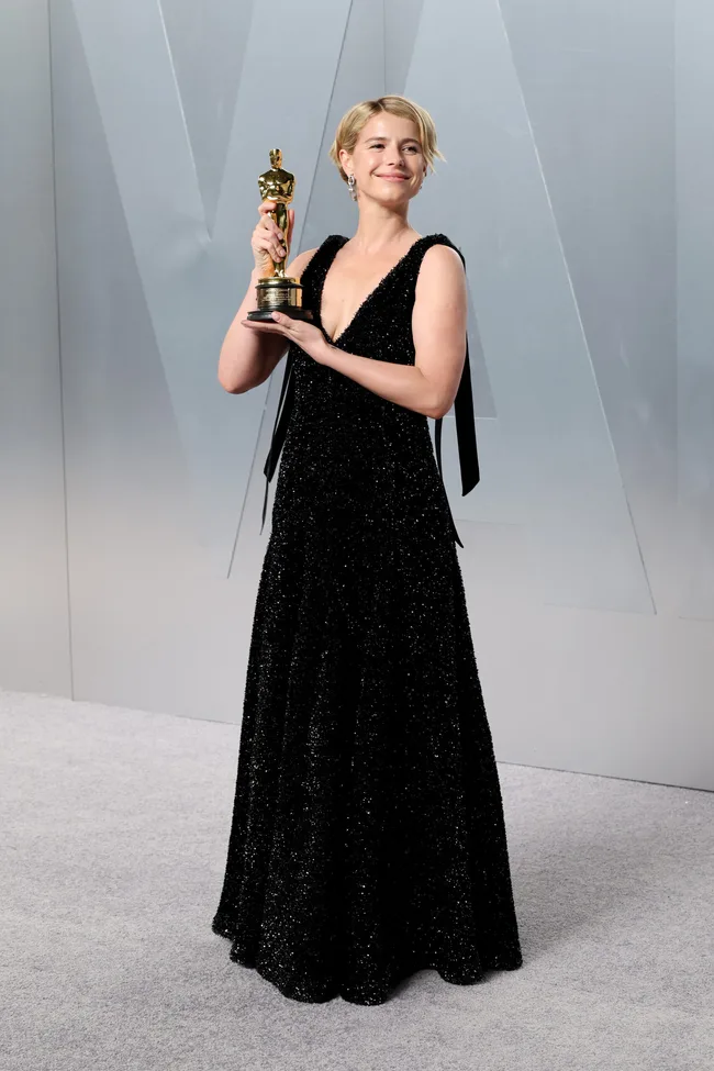 LOS ANGELES, CALIFORNIA - MARCH 15: Jessie Buckley attends the 2026 Vanity Fair Oscar Party Hosted By Mark Guiducci at Los Angeles County Museum of Art on March 15, 2026 in Los Angeles, California. (Photo by Amy Sussman/Getty Images for Vanity Fair)