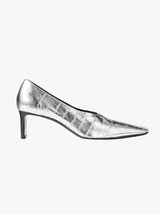 Best Silver Heels_Metallic Heel Trend maire claire_KHAITE Cecilia Metallic Leather Pumps