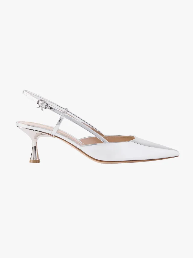 Best Silver Heels_Metallic Heel Trend maire claire_GIANVITO ROSSI Ascent 55 Mirrored Leather Slingback Pumps