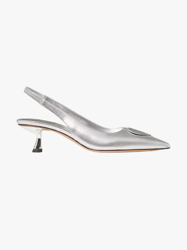 Best Silver Heels_Metallic Heel Trend maire claire_KATE SPADE Lover Slingback Kitten Heels
