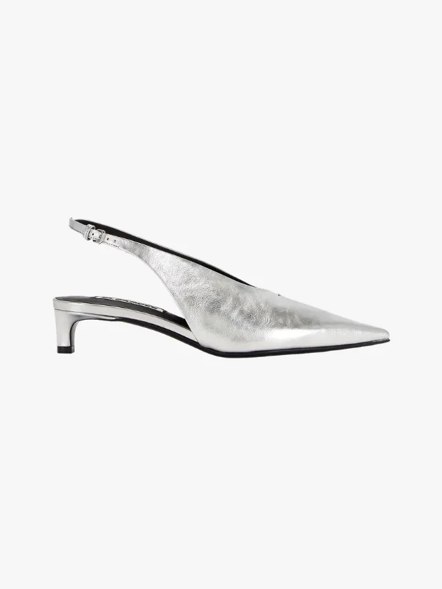 Best Silver Heels_Metallic Heel Trend maire claire_JIL SANDER Sling Back Pump