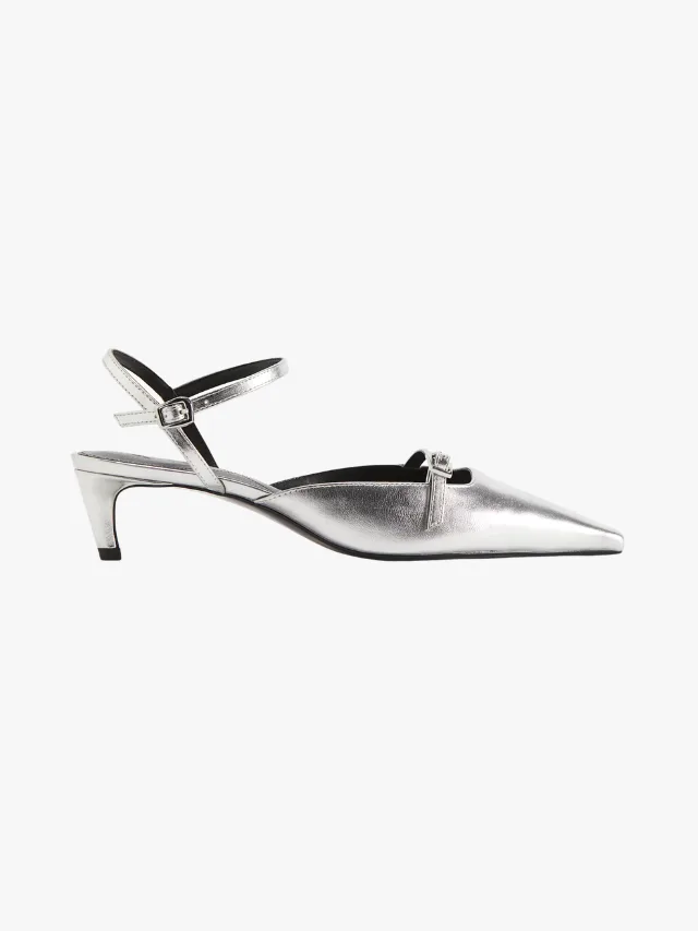 Best Silver Heels_Metallic Heel Trend maire claire_H&M Pointed Heeled Sandals