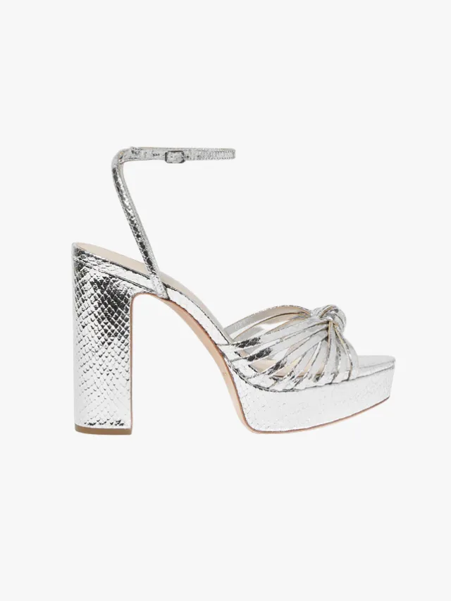 Best Silver Heels_Metallic Heel Trend maire claire_LOEFFLER RANDALL Rivka Silver Knot Platform Sandal