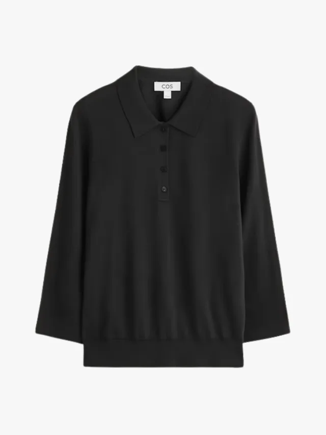 Best Lightweight Knits_marie claire_COS
Merino Wool Polo Jumper