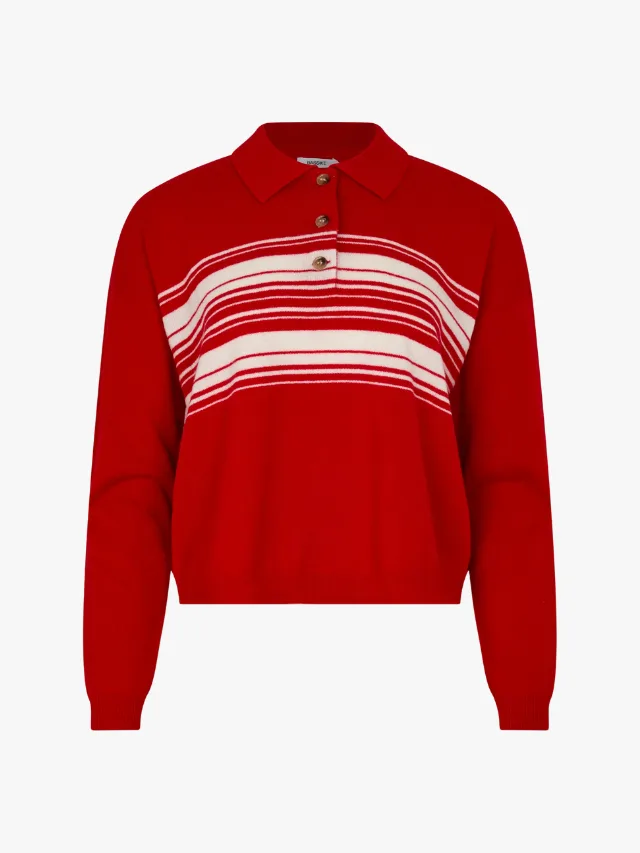Best Lightweight Knits_marie claire_BASSIKE
Stripe Wool Cashmere Polo