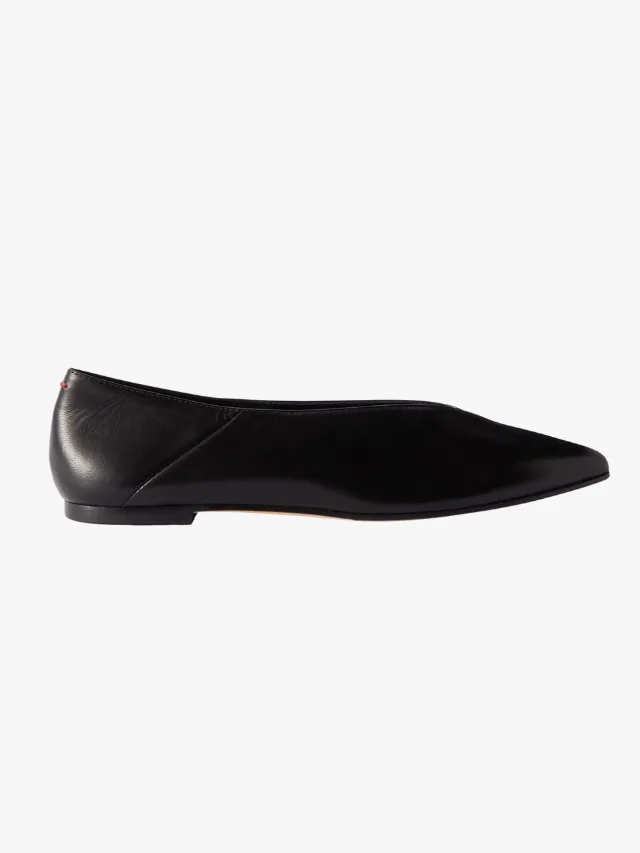 AEYDE
Moa Leather Point-Toe Flats