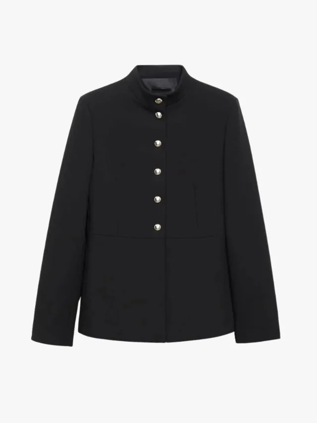 Napoleon Jacket Trend 2026_marie claire_MNG
Jacket With Jewel-Button Strip Collar