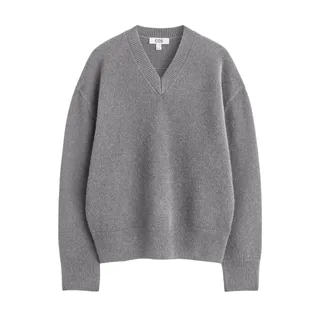 COS Rounded Wool V-Neck Jumper