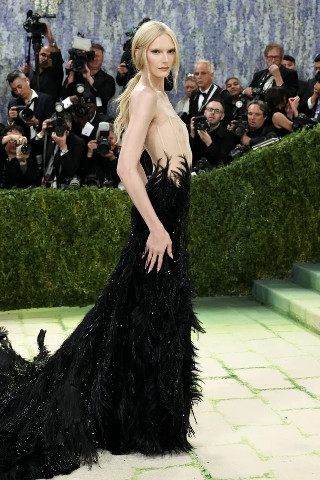 Alex Consani attends the 2026 Met Gala celebrating "Costume Art" at the Metropolitan Museum of Art on May 04, 2026 in New York City. (Photo by Jamie McCarthy/Getty Images)