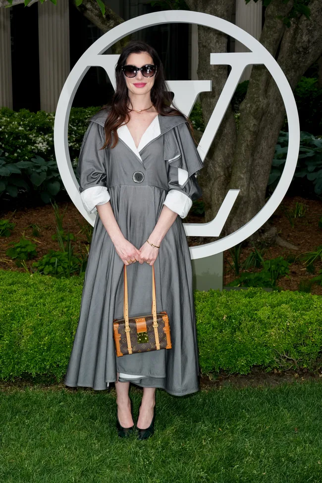 Anne Hathaway at the Louis Vuitton 2027 Cruise Collection Show on May 20, 2026 in New York, New York. (Photo by John Nacion/WWD via Getty Images)