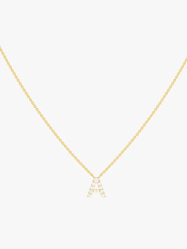 HEIREST
Pave Letter Necklace