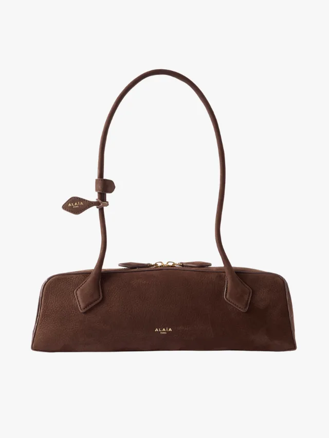 The Most Adaptable Designer Silhouettes_The Structured Shoulder_ALAIA
Le Teckel Nubuck Shoulder Bag_marie claire