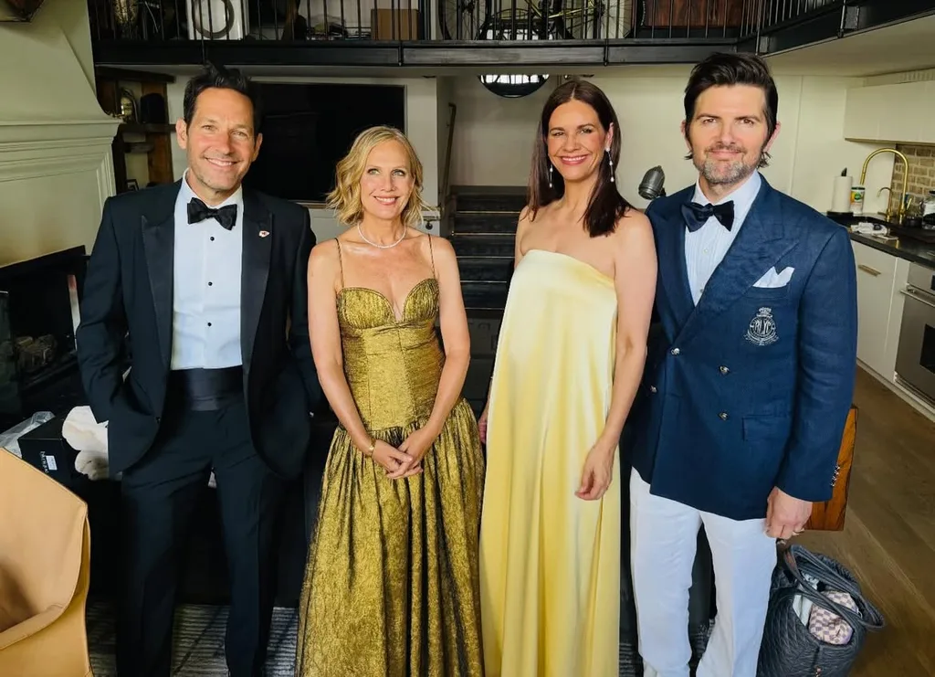 Taylor Swift Wedding guests Paul Rudd, Julie Yaeger, Naomi Scott, Adam Scott