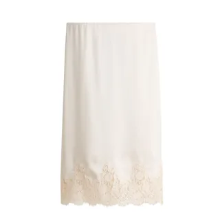 H&M Lace Trim Midi Skirt