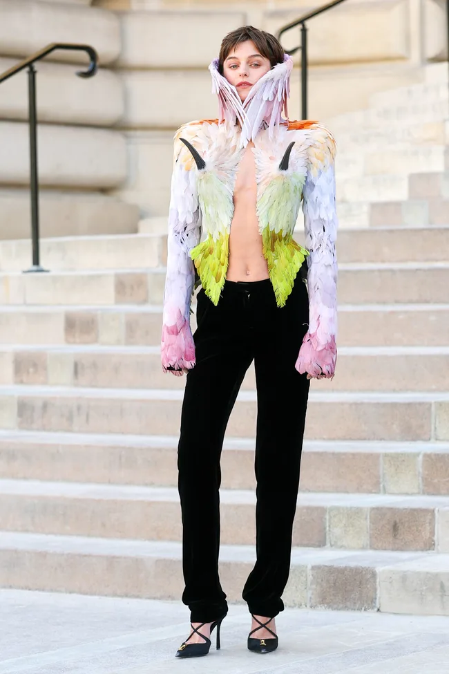 Emma Corrin attends the Schiaparelli Haute Couture
