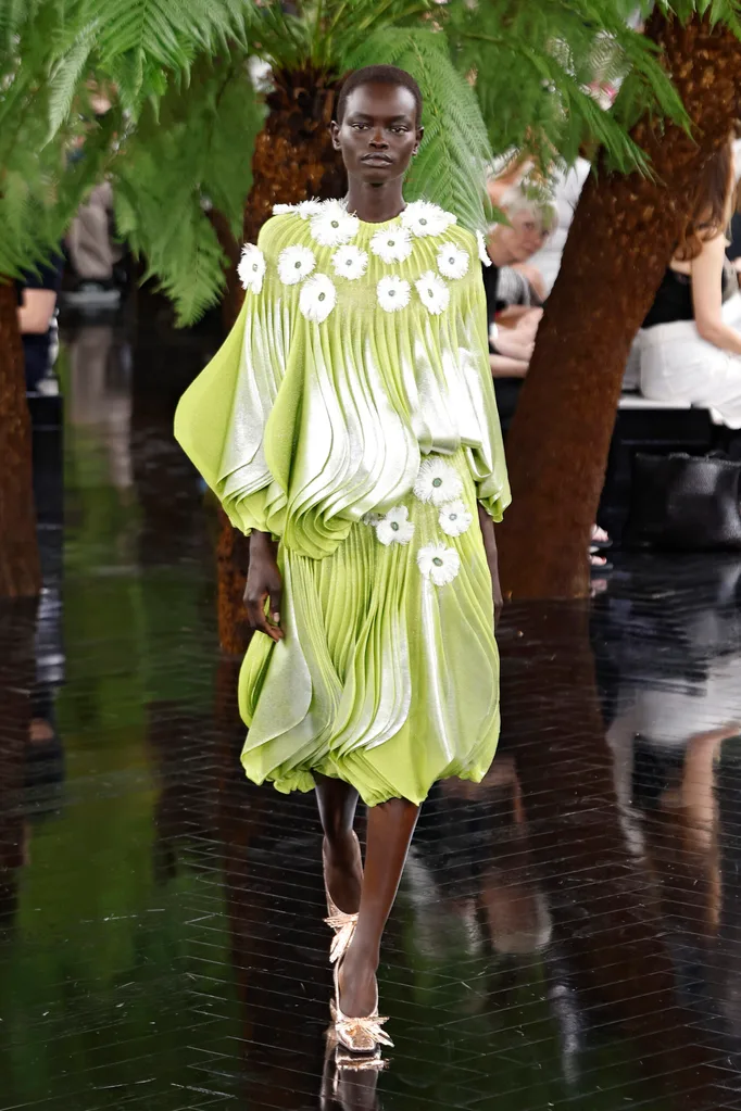 A model walks the runway during the Christian Dior Haute Couture Fall/Winter 2026/2027 show as part of Paris Fashion Week