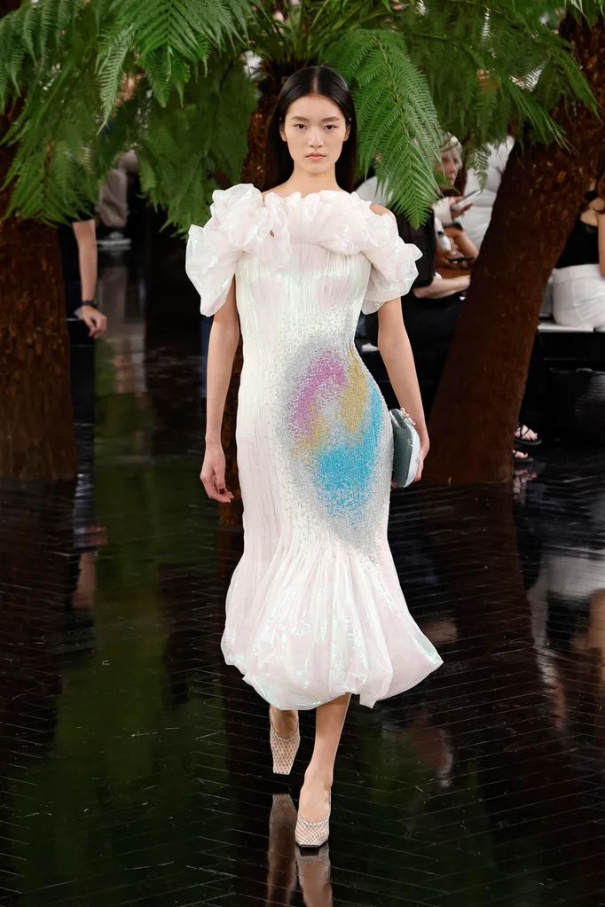 A model walks the runway during the Christian Dior Haute Couture Fall/Winter 2026/2027 show as part of Paris Fashion Week