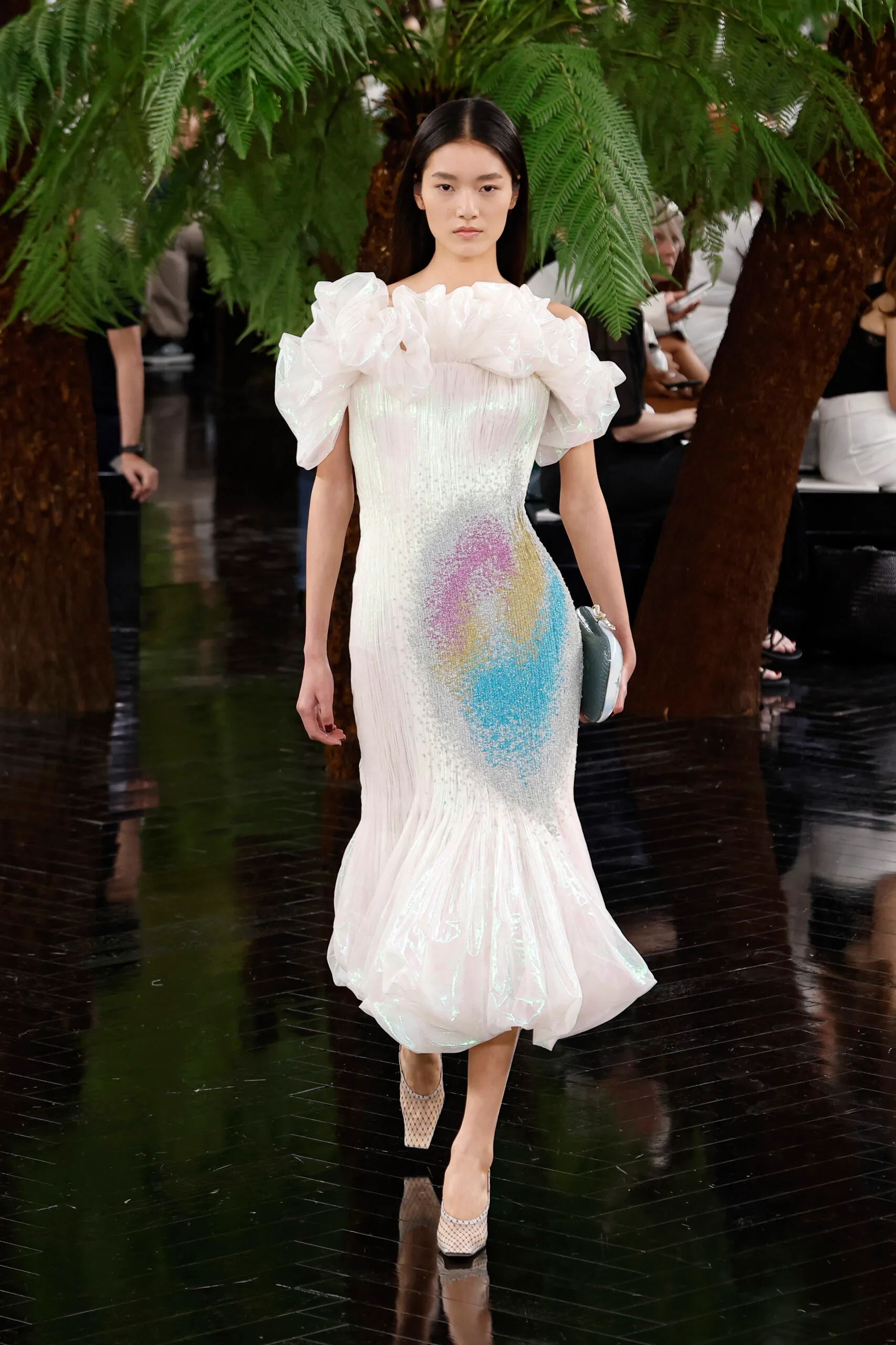 A model walks the runway during the Christian Dior Haute Couture Fall/Winter 2026/2027 show as part of Paris Fashion Week