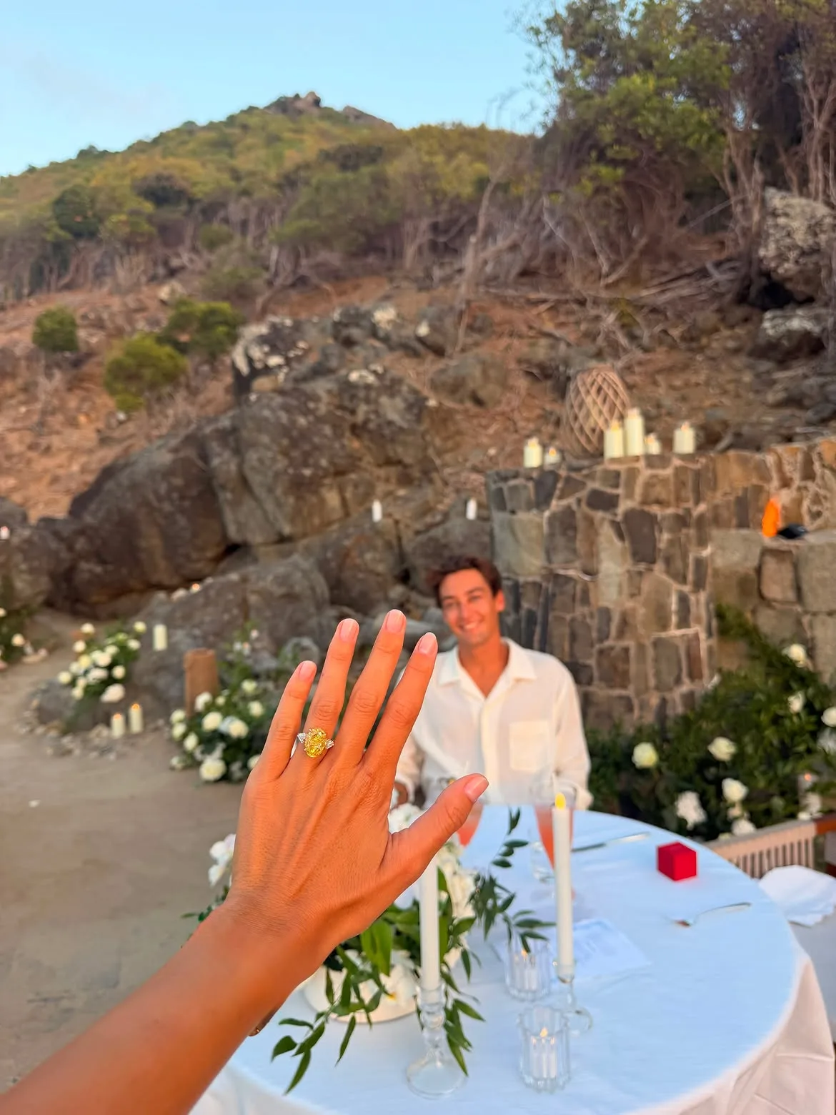 George Russell Carmen Montero Mundt engagement ring