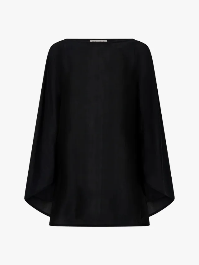 Camilla Marc black sheer long sleeve going out top