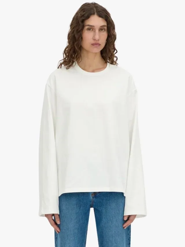 camilla and marc white long sleeve top basic