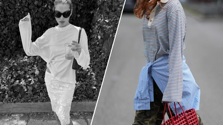 The Long Sleeve T-Shirt Has Received A Supermodel Makeover