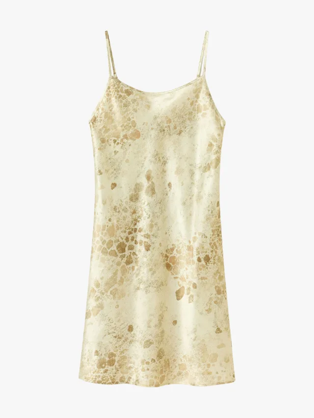 LILYSILK
Feminine Short Silk Print Nightgown