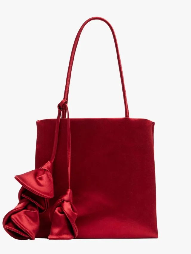 Red Julie Satin Tote bag by Magda Butrym