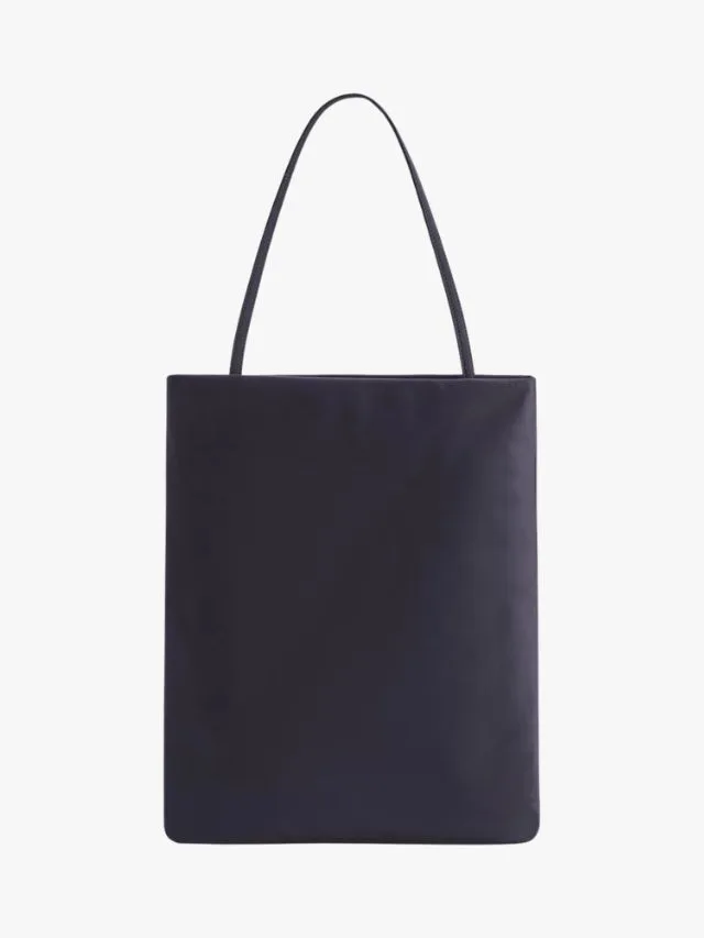 Cos satin tote bag long rectangle with top handle
