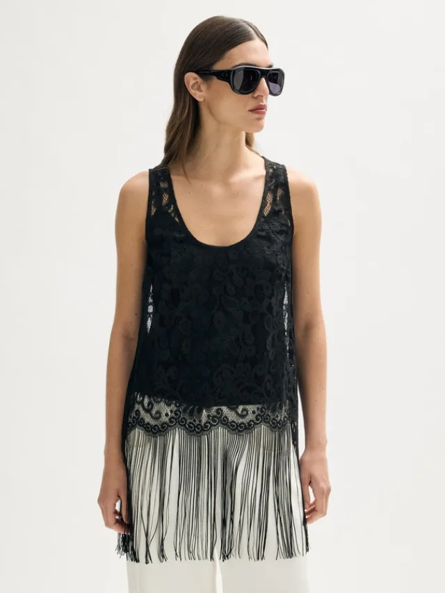 MINIMA ESENCIALES
Pia Fringe Lace Tunic Top