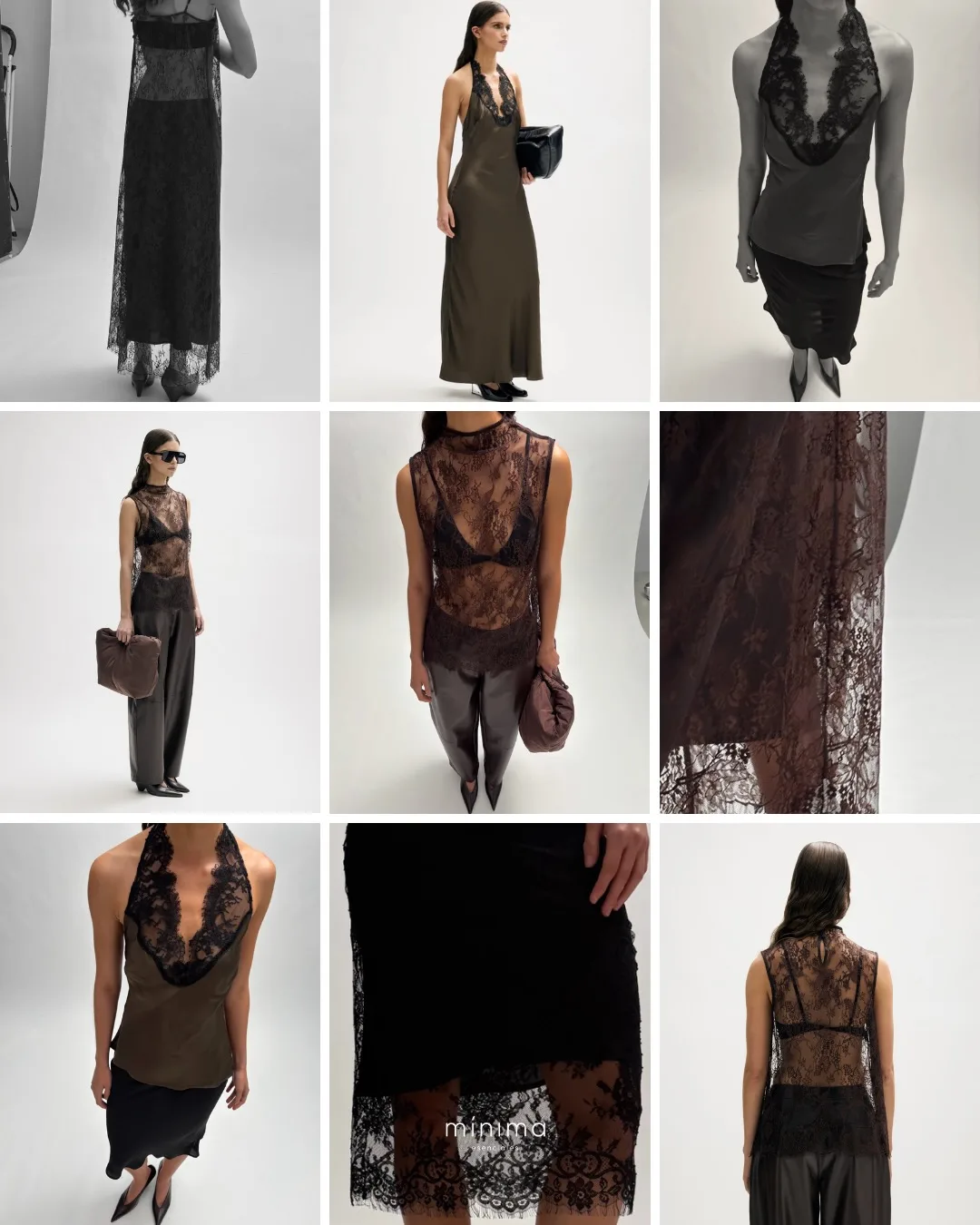 Mood board of images from Minima Esenciales, exclusive brand at The Iconic