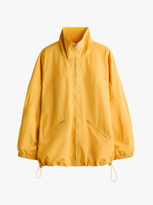 H&M Oversized Nylon Jacket in yellow