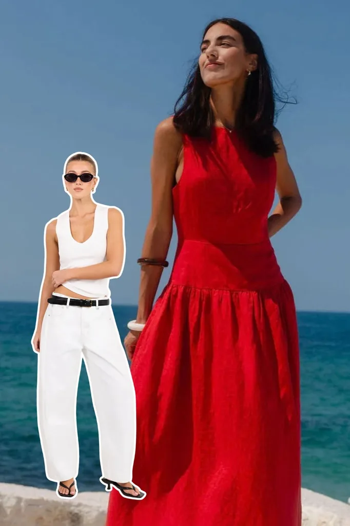 Flo and Frankie spring staples -dress and white jeans