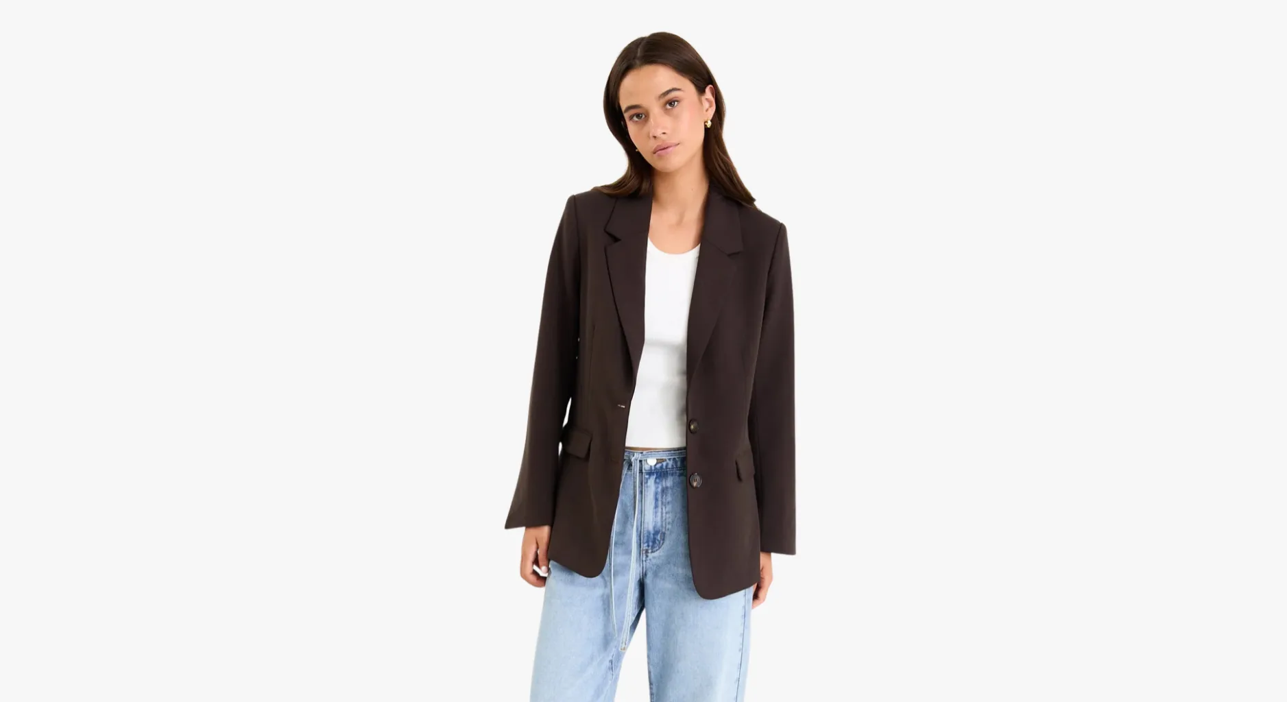 oversized chocolate blazer