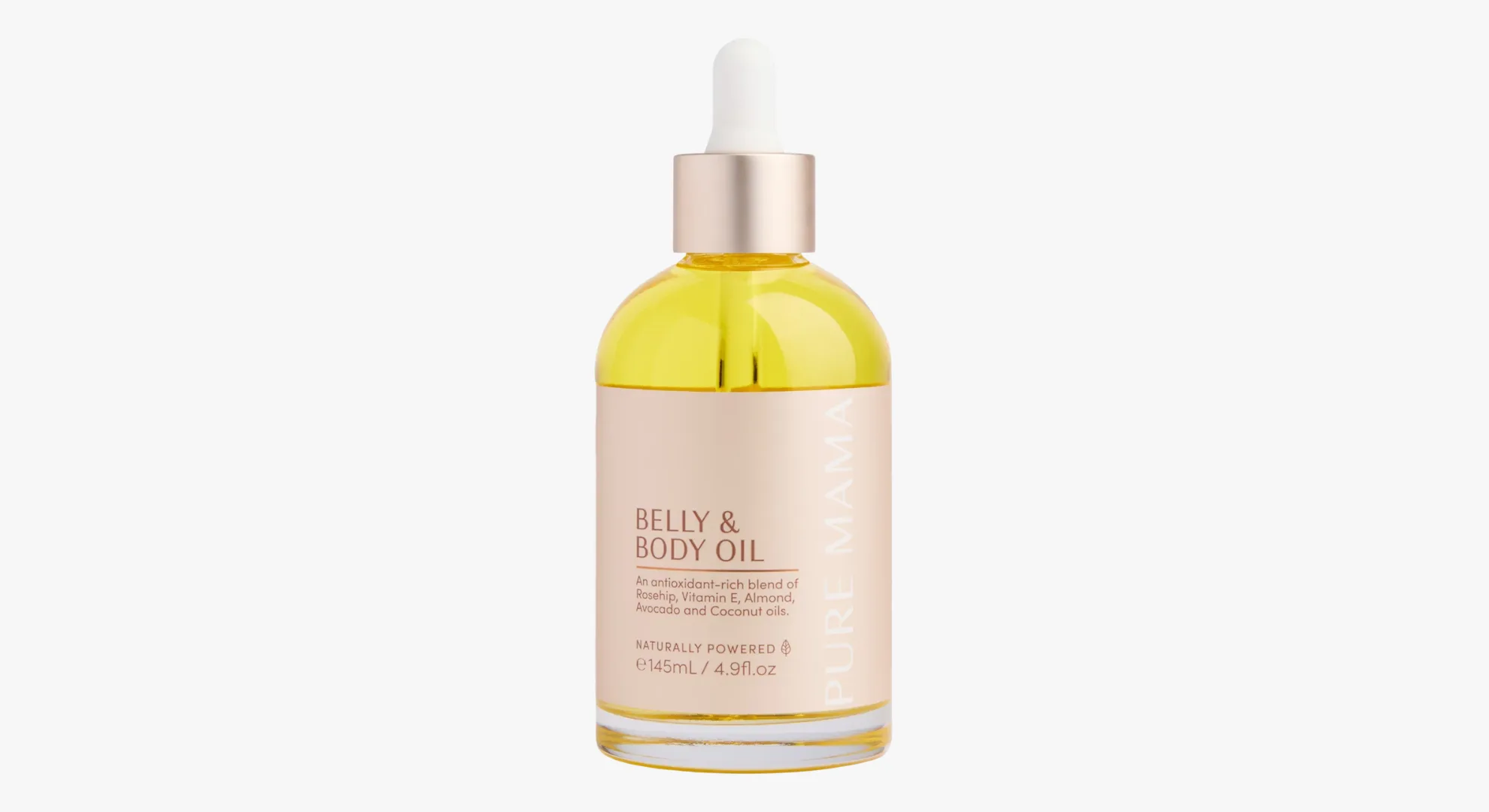 Anne Hathaway's pregnancy skincare routine includes the Pure Mama Belly & Body oil.