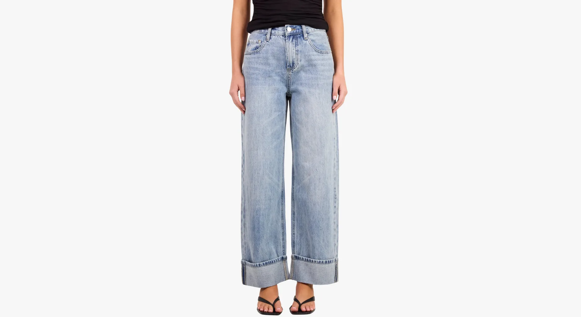 light wash roll hem