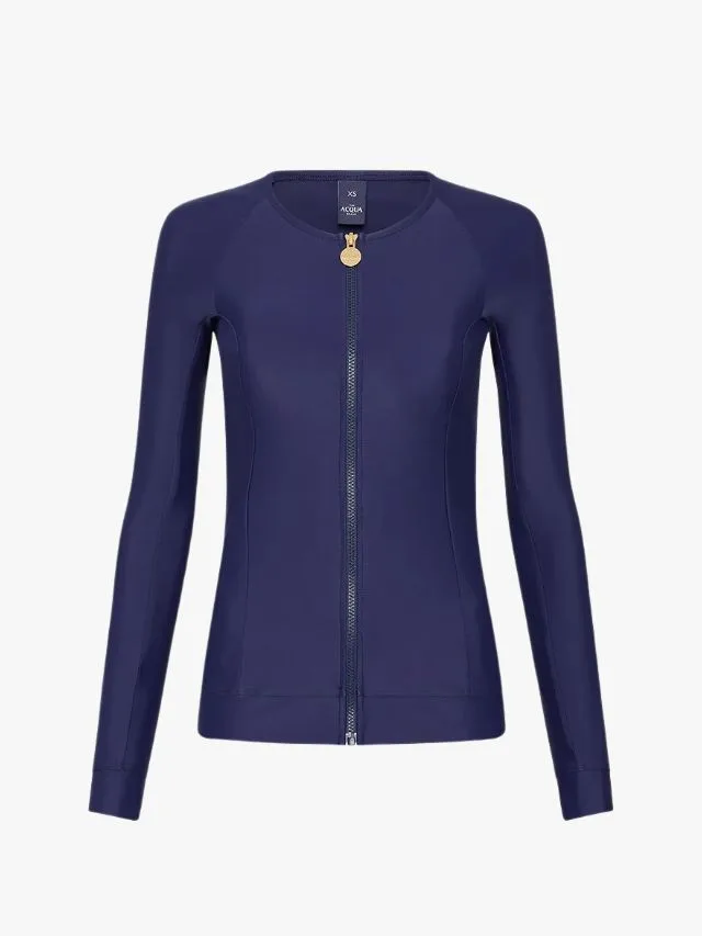 Acqua brand UPF50 Zip Guard Rash Shirt in Navy