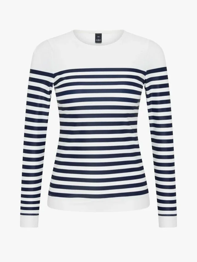 Acqua Brand UPF50 Classic Rashguard in Navy Stripe